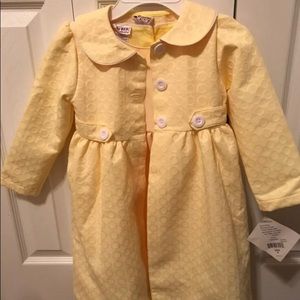 Blueberi Blvd Yellow Dress & Coat Girls Size 5